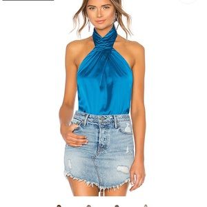 Nasty gal silk halter top blouse